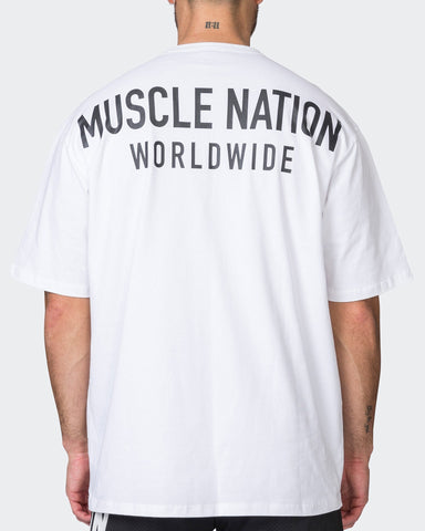 Muscle Nation T-Shirts MNation Worldwide Pump Cover - White