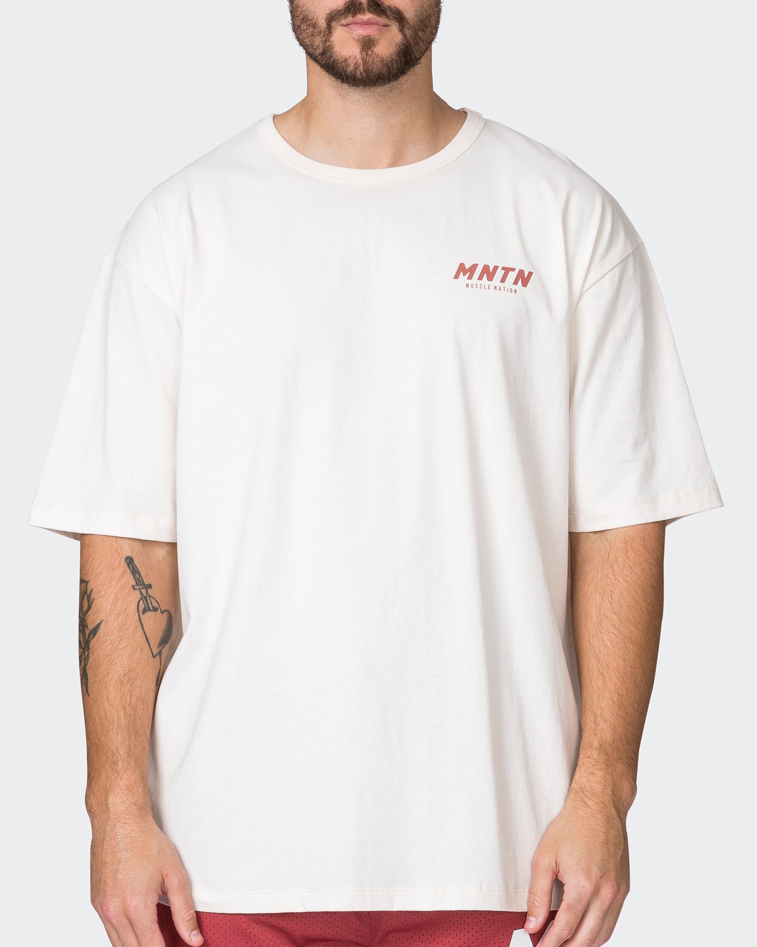 Muscle Nation T-Shirts MNTN Oversized Tee - Travertine