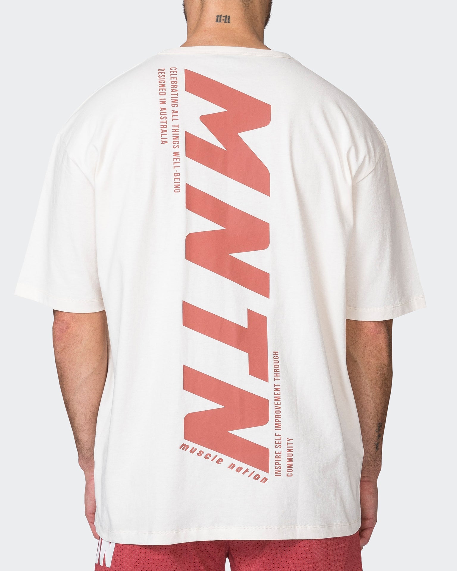 Muscle Nation T-Shirts MNTN Oversized Tee - Travertine