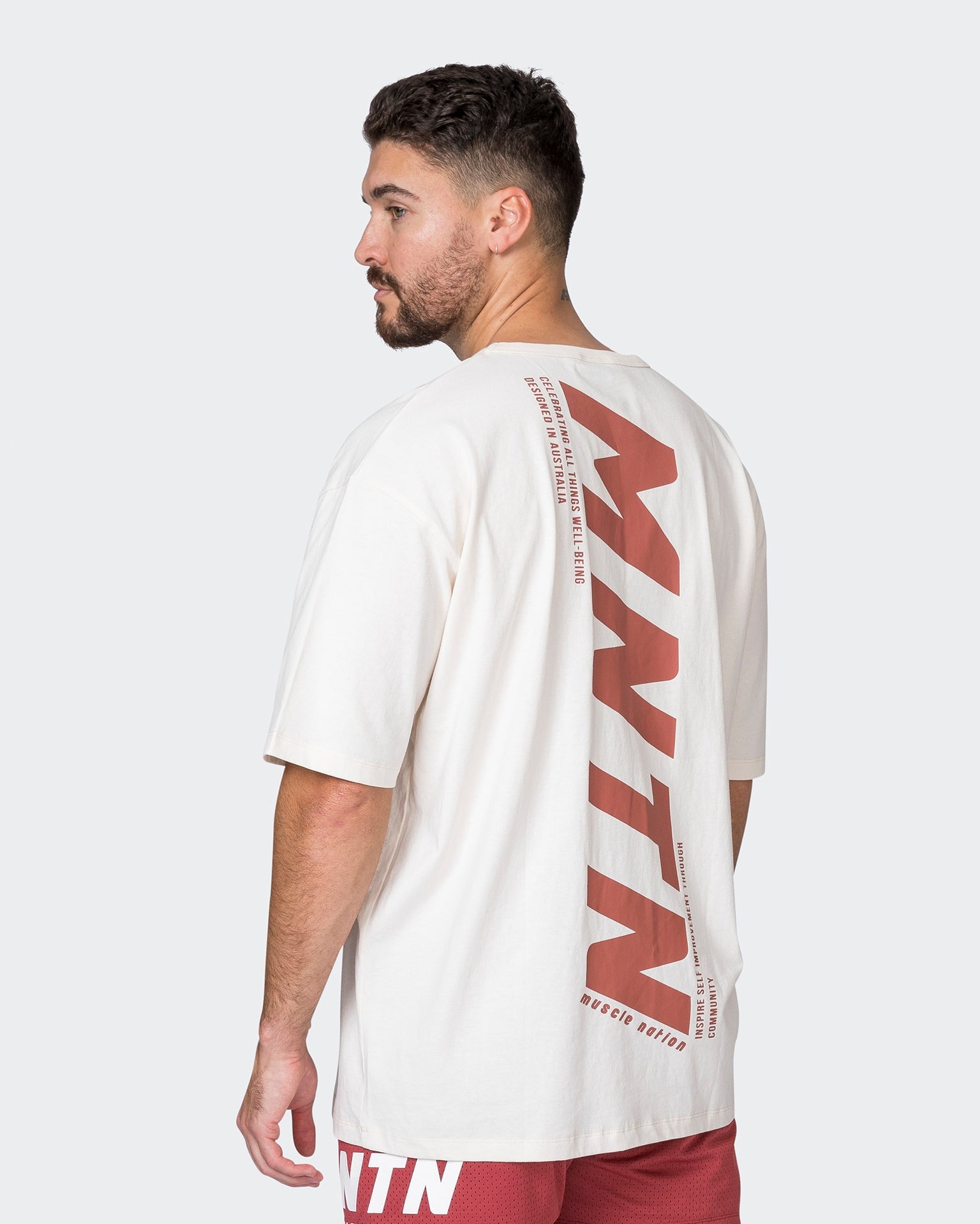 Muscle Nation T-Shirts MNTN Oversized Tee - Travertine