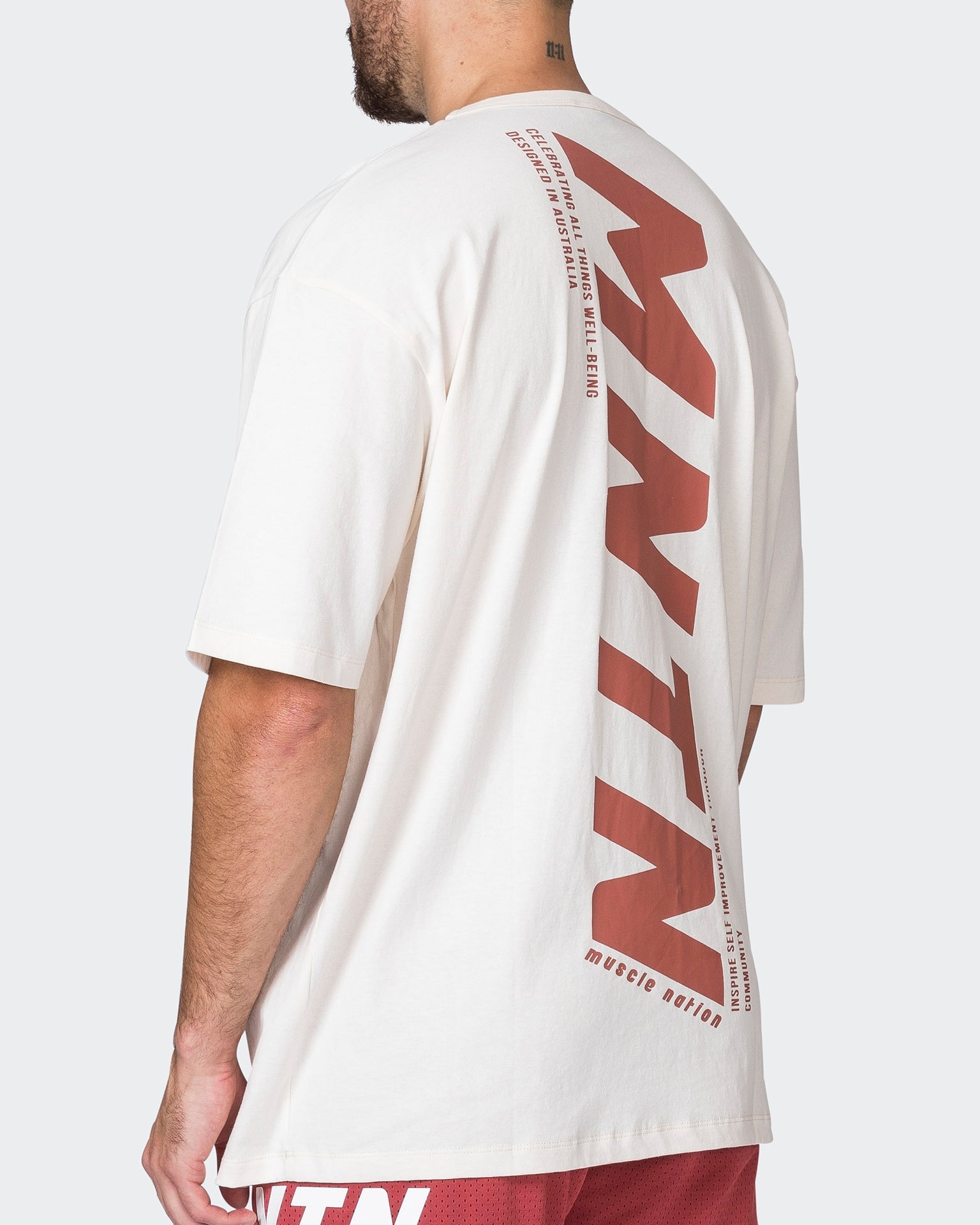 Muscle Nation T-Shirts MNTN Oversized Tee - Travertine