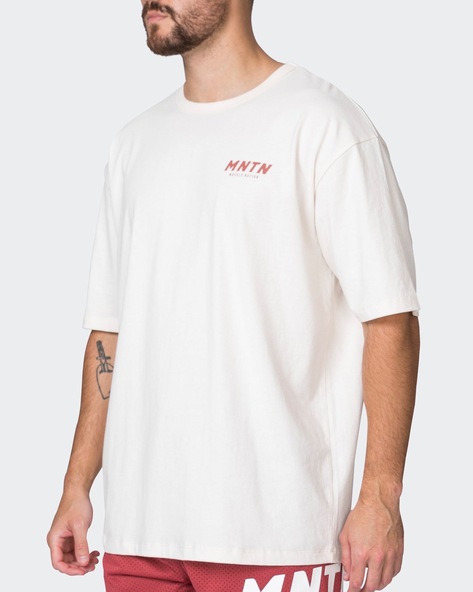 Muscle Nation T-Shirts MNTN Oversized Tee - Travertine