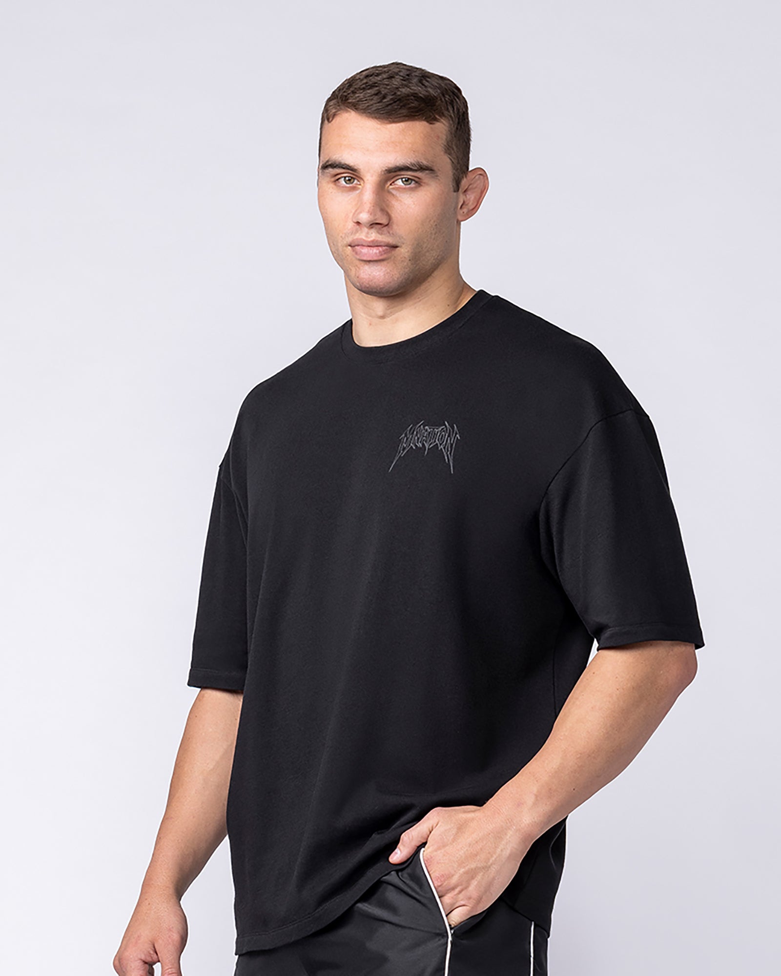 Muscle Nation T-Shirts Nightfall Oversized Tee - Black