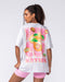 Muscle Nation T-Shirts Peach Nation Oversized Tee - Snow Grey Marl