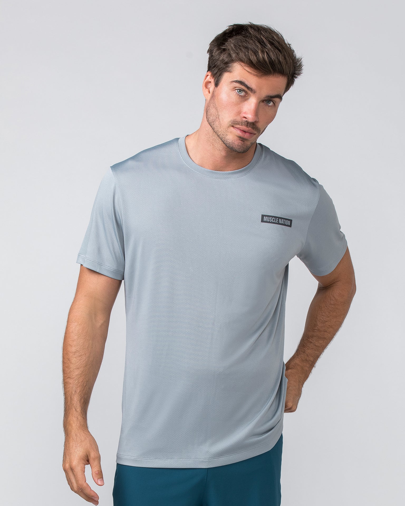 Muscle Nation T-Shirts Relaxed Active Tee - Light Jet Grey