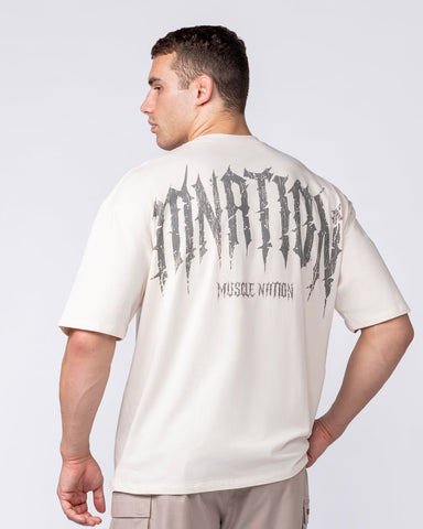 Muscle Nation T-Shirts Relic Oversized Tee - Travertine
