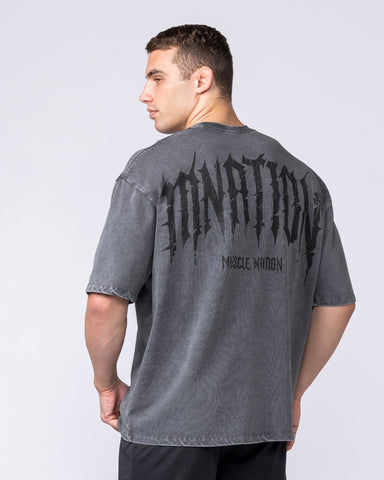 Muscle Nation T-Shirts Relic Oversized Tee - Washed Black