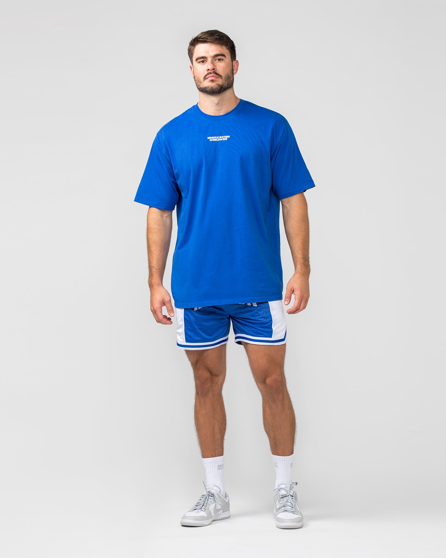 Muscle Nation T-Shirts Represent Oversized Tee - Bondi Blue