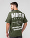 Muscle Nation T-Shirts Represent Oversized Tee - Dark Khaki