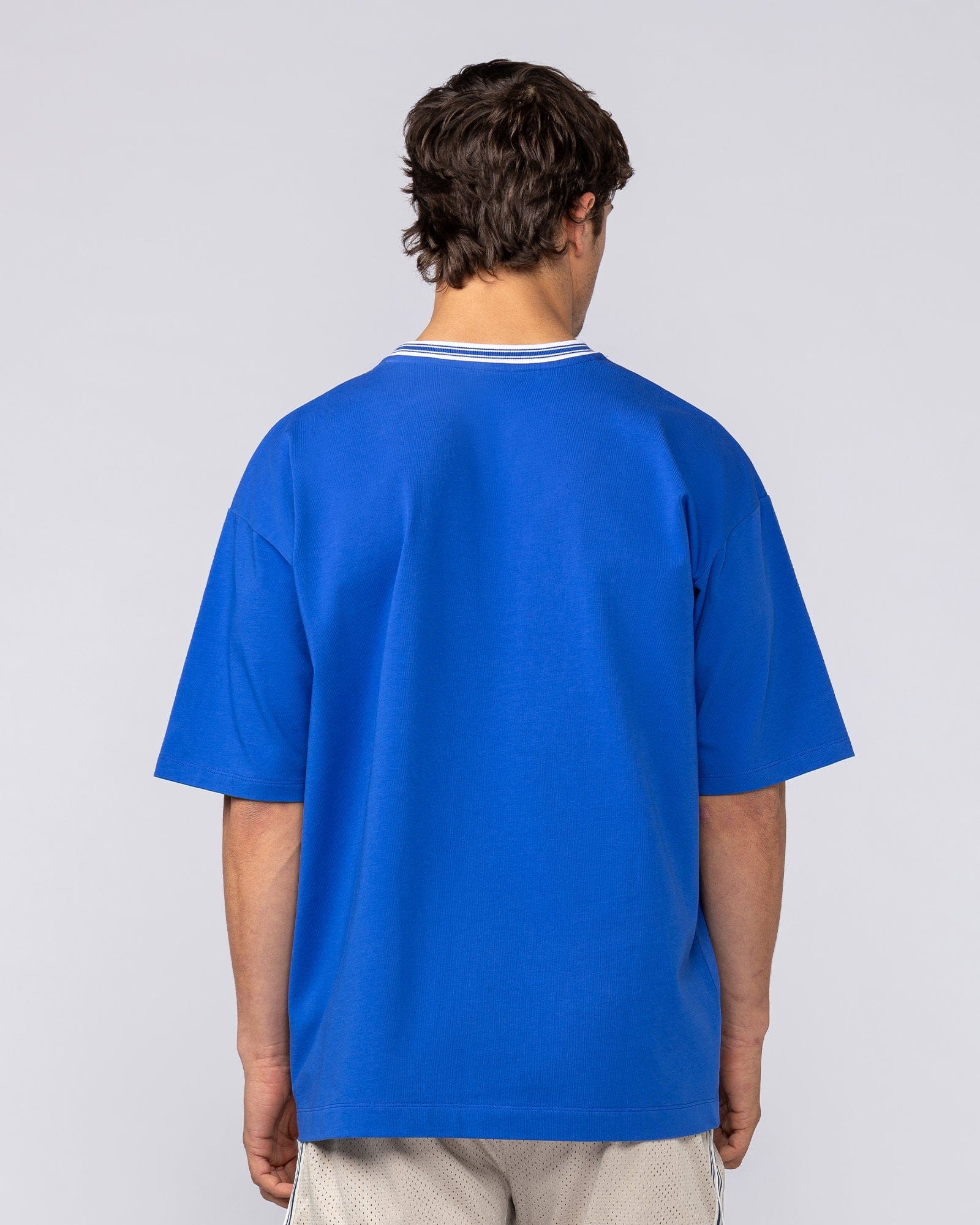 Muscle Nation T-Shirts Ringer Oversized Tee - Power Blue