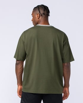 Muscle Nation T-Shirts Sporting Club Oversized Tee - Dark Khaki
