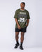 Muscle Nation T-Shirts Sporting Club Oversized Tee - Dark Khaki