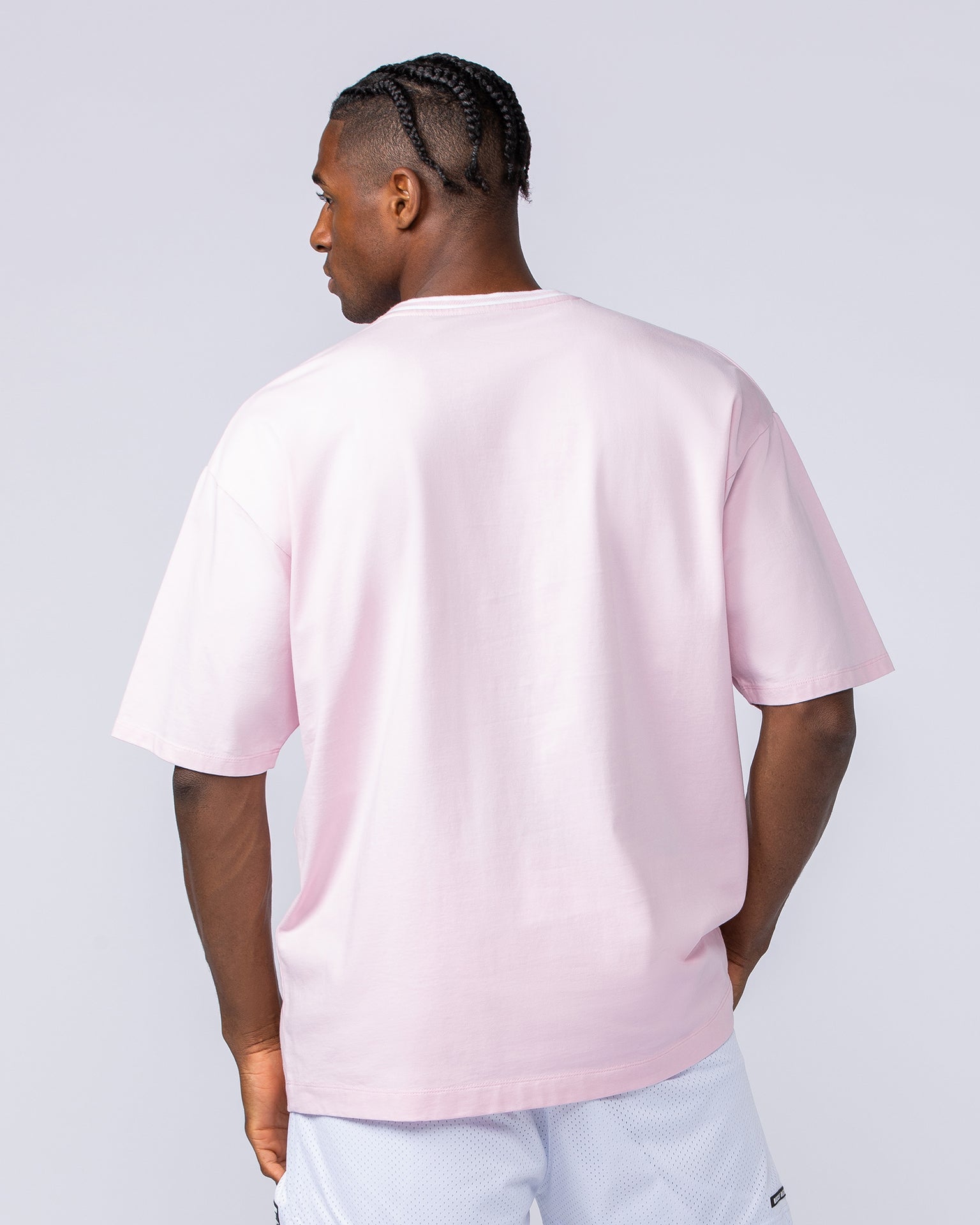 Muscle Nation T-Shirts Sporting Club Oversized Tee - Soft Pink