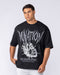 Muscle Nation T-Shirts Unchained Oversized Tee - Black