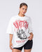 Muscle Nation T-Shirts Unchained Oversized Tee - White