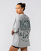 Muscle Nation T-Shirts Undefeated Oversized Tee - Grey Marl