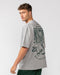 Muscle Nation T-Shirts Undefeated Oversized Tee - Grey Marl
