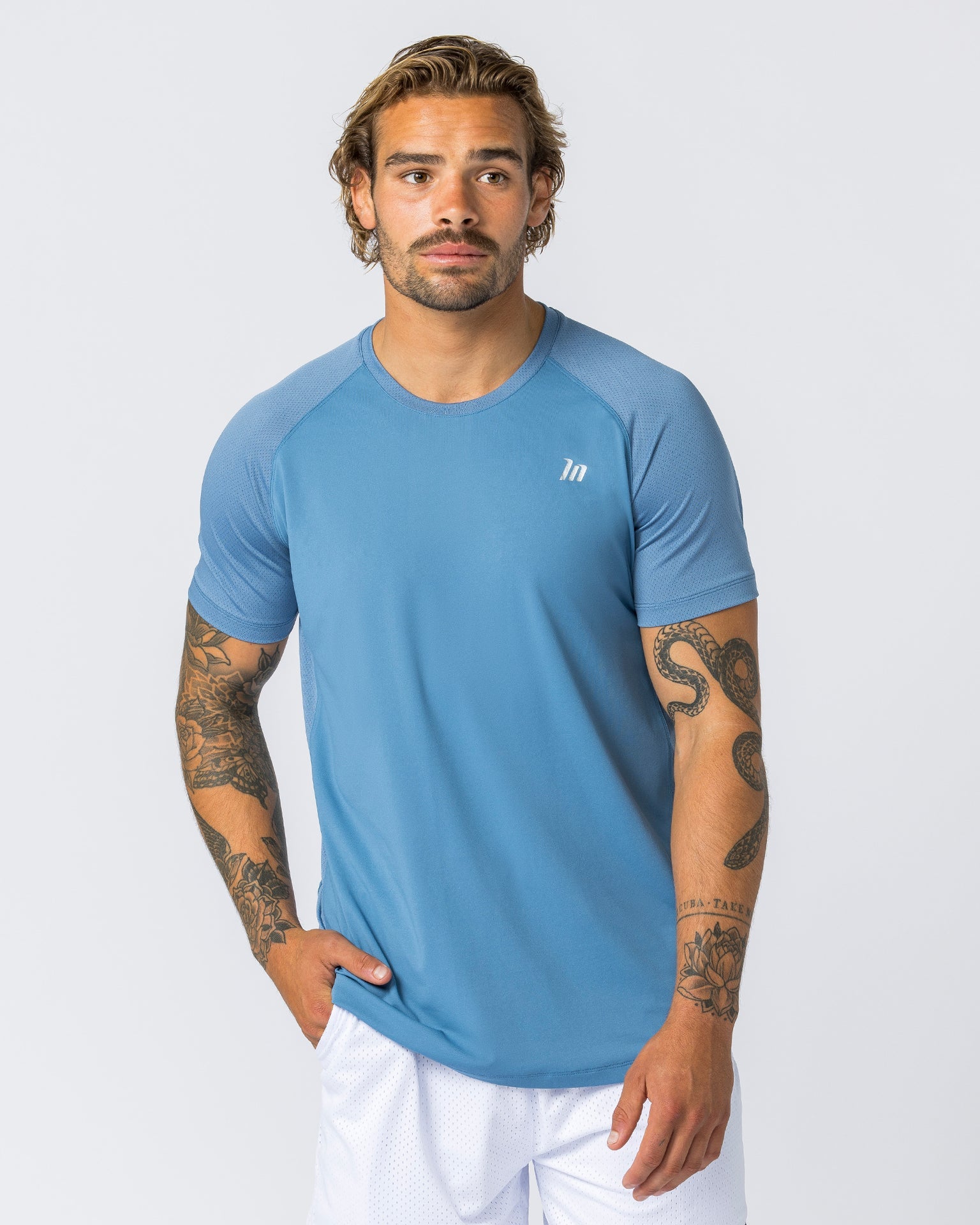 Muscle Nation T-Shirts Ventilation Tee - Elemental Blue