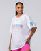Muscle Nation T-Shirts Womens Moto Oversized Tee - White