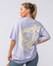 Muscle Nation T-Shirts Womens Palmy Days Oversized Tee - Pale Purple