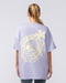 Muscle Nation T-Shirts Womens Palmy Days Oversized Tee - Pale Purple