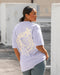 Muscle Nation T-Shirts Womens Palmy Days Oversized Tee - Pale Purple