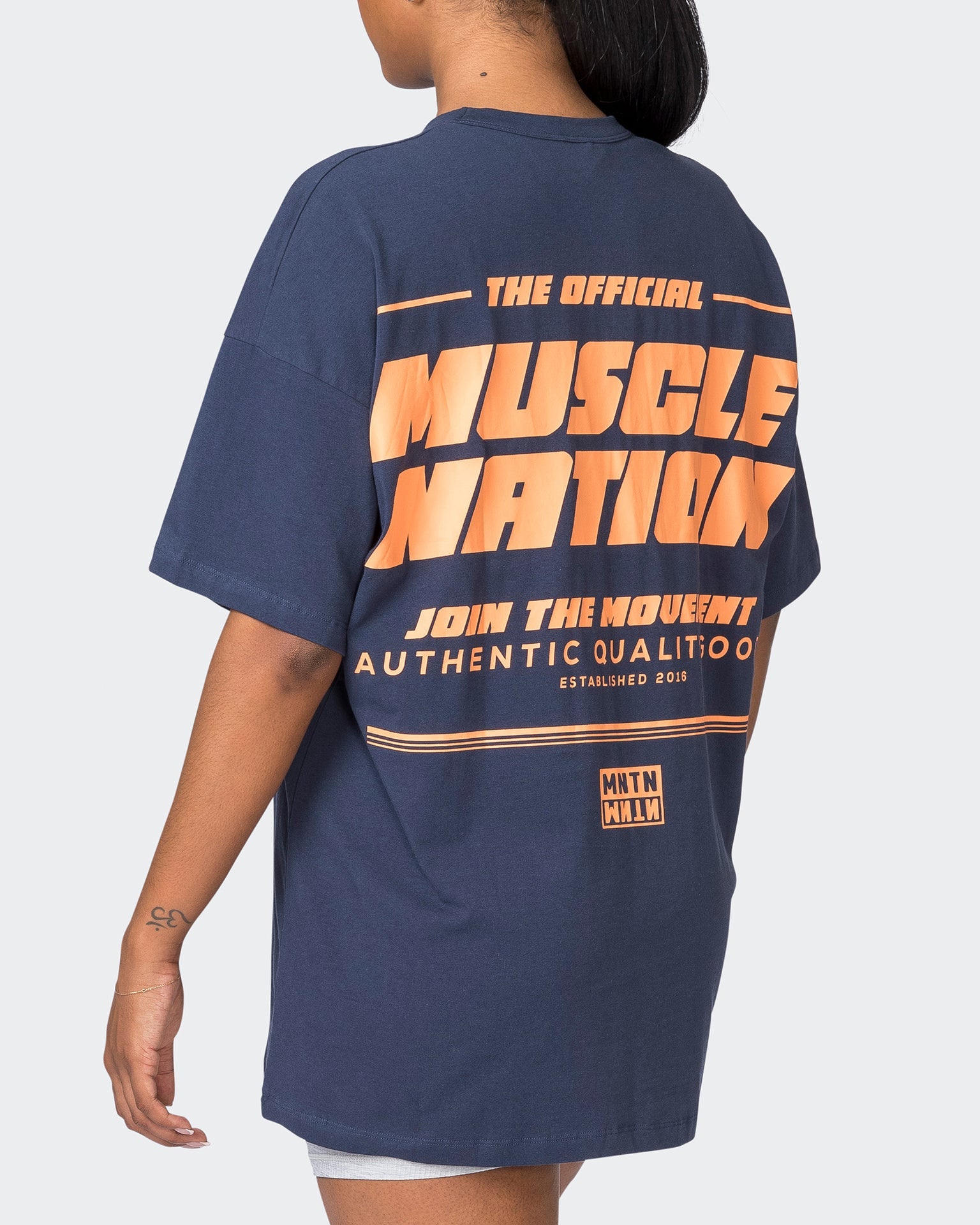 Muscle Nation T-Shirts Womens Reset Oversized Midweight Tee - Spellbound