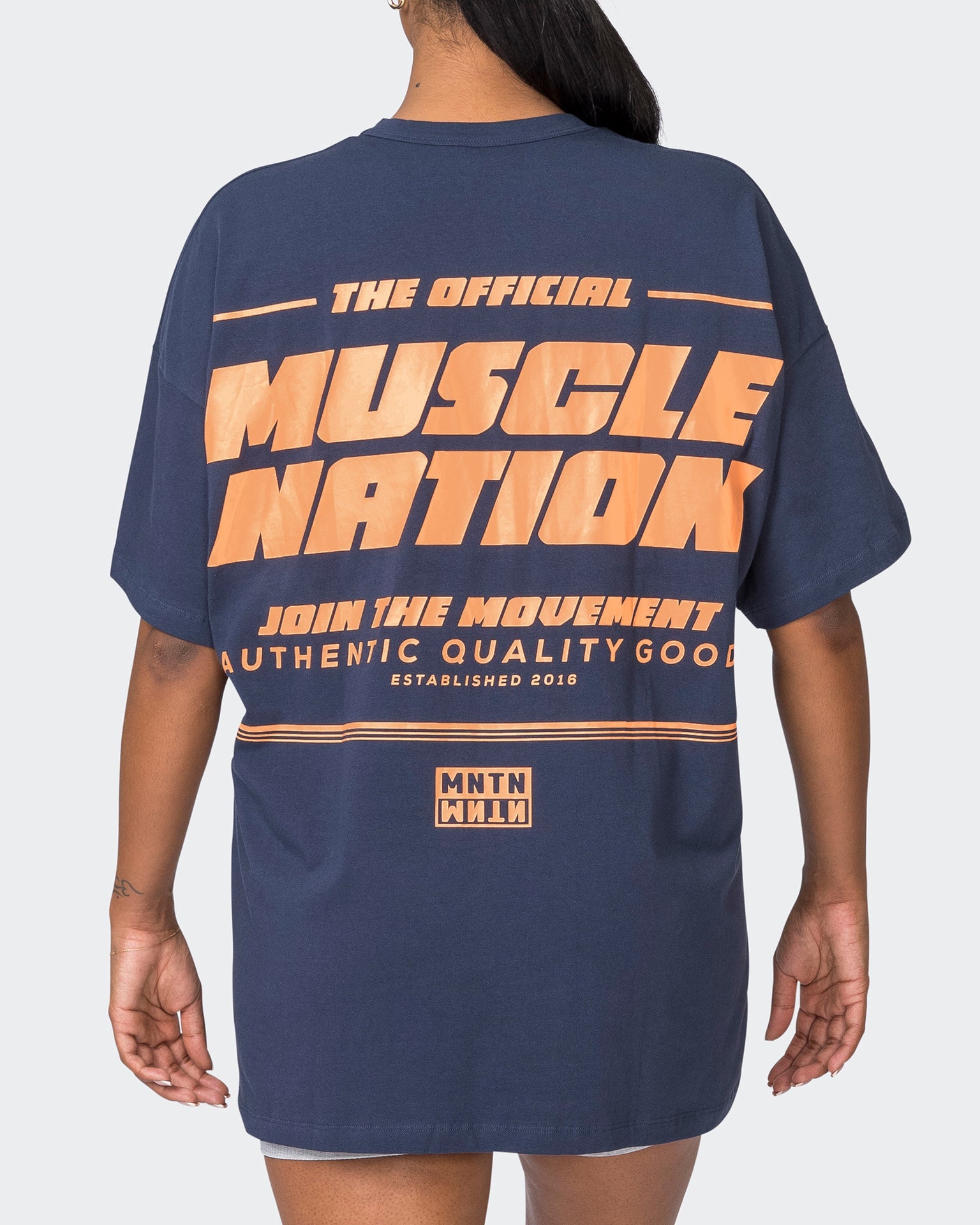 Muscle Nation T-Shirts Womens Reset Oversized Midweight Tee - Spellbound