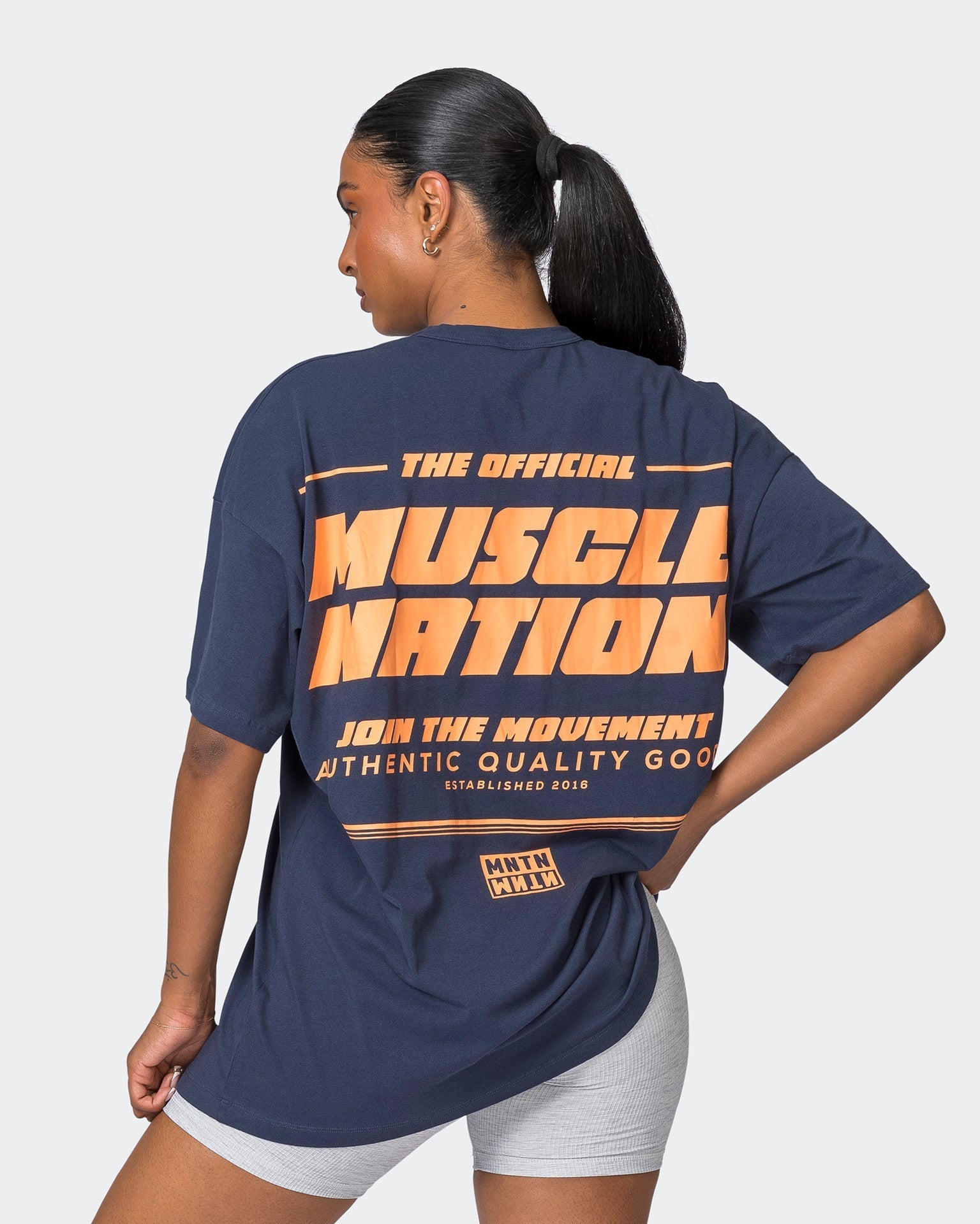Muscle Nation T-Shirts Womens Reset Oversized Midweight Tee - Spellbound