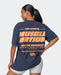 Muscle Nation T-Shirts Womens Reset Oversized Midweight Tee - Spellbound