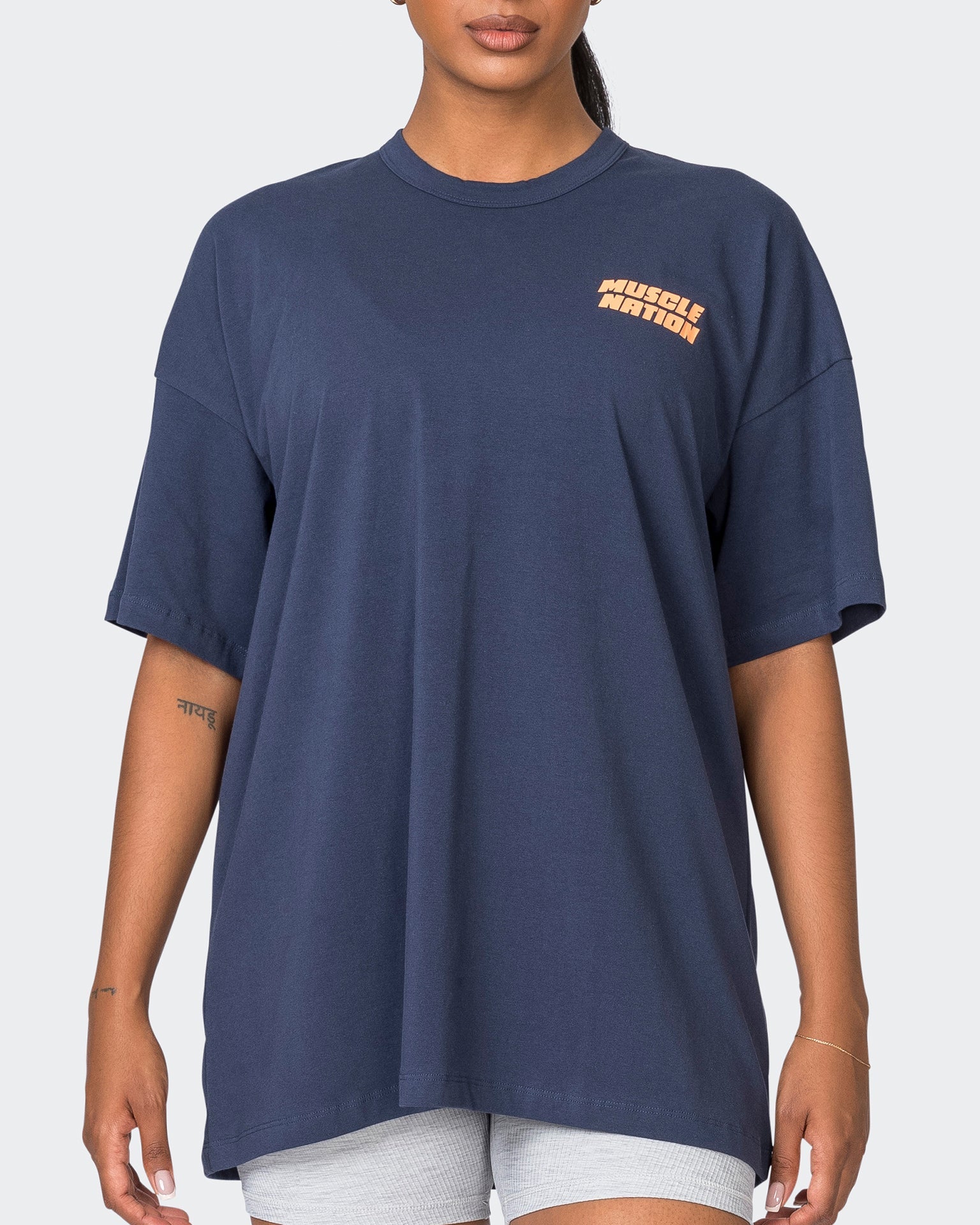 Muscle Nation T-Shirts Womens Reset Oversized Midweight Tee - Spellbound