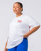 Muscle Nation T-Shirts Womens Tour Oversized Heavy Tee - White