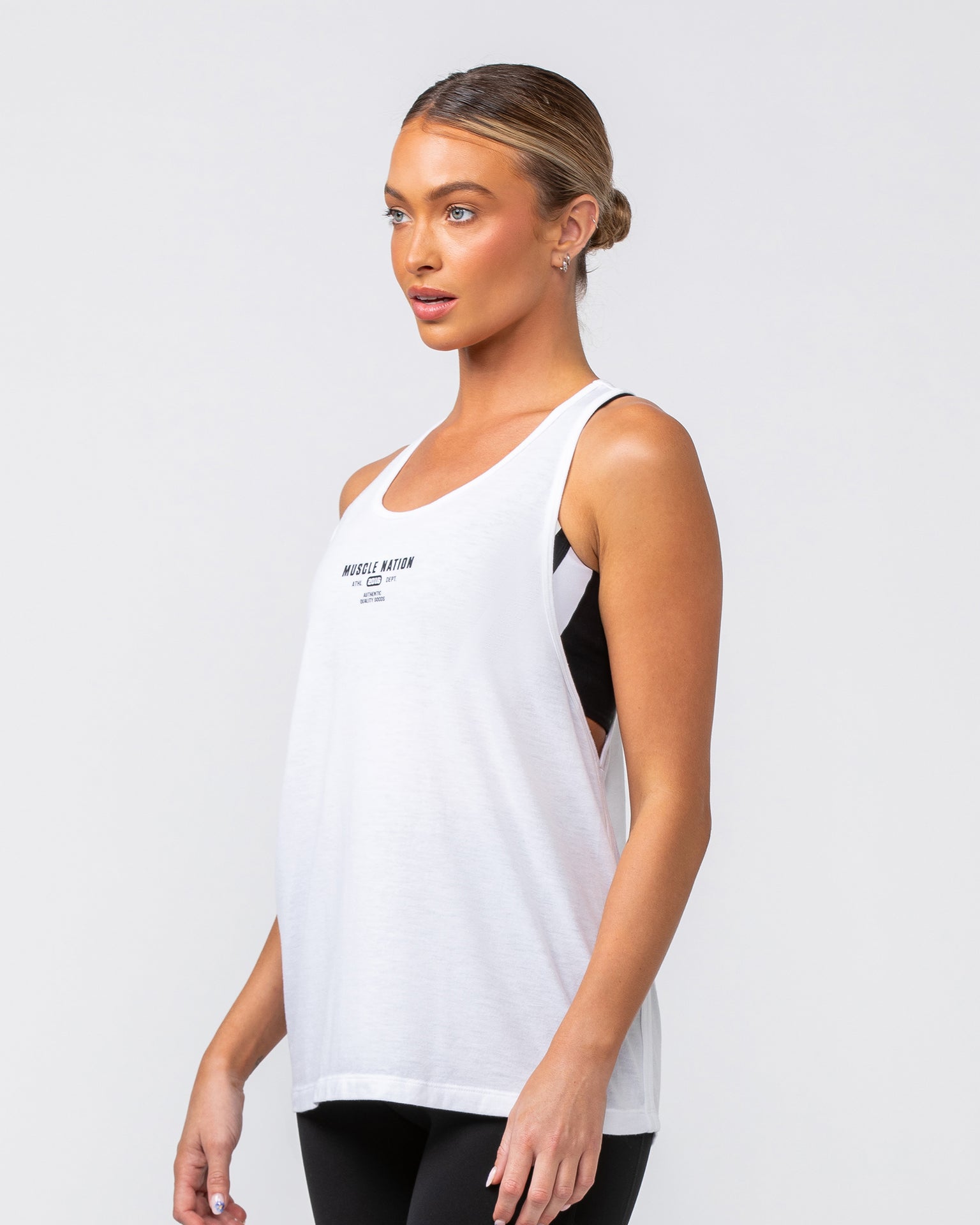 Muscle Nation Tank Classic Training Tank - White