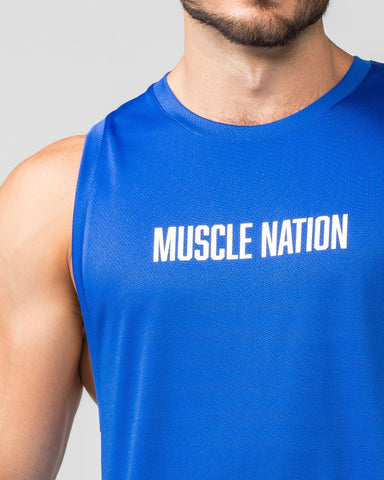 Muscle Nation Tank Tops Burly Training Tank - Bondi Blue