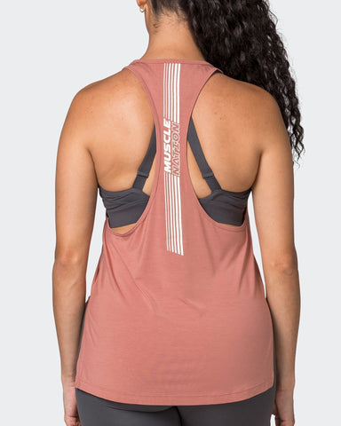 Muscle Nation Tank Tops Faster Gym Tank - Powdered Pink