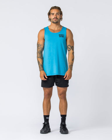 Muscle Nation Tank Tops H Back Tank - Washed Adriatic Blue