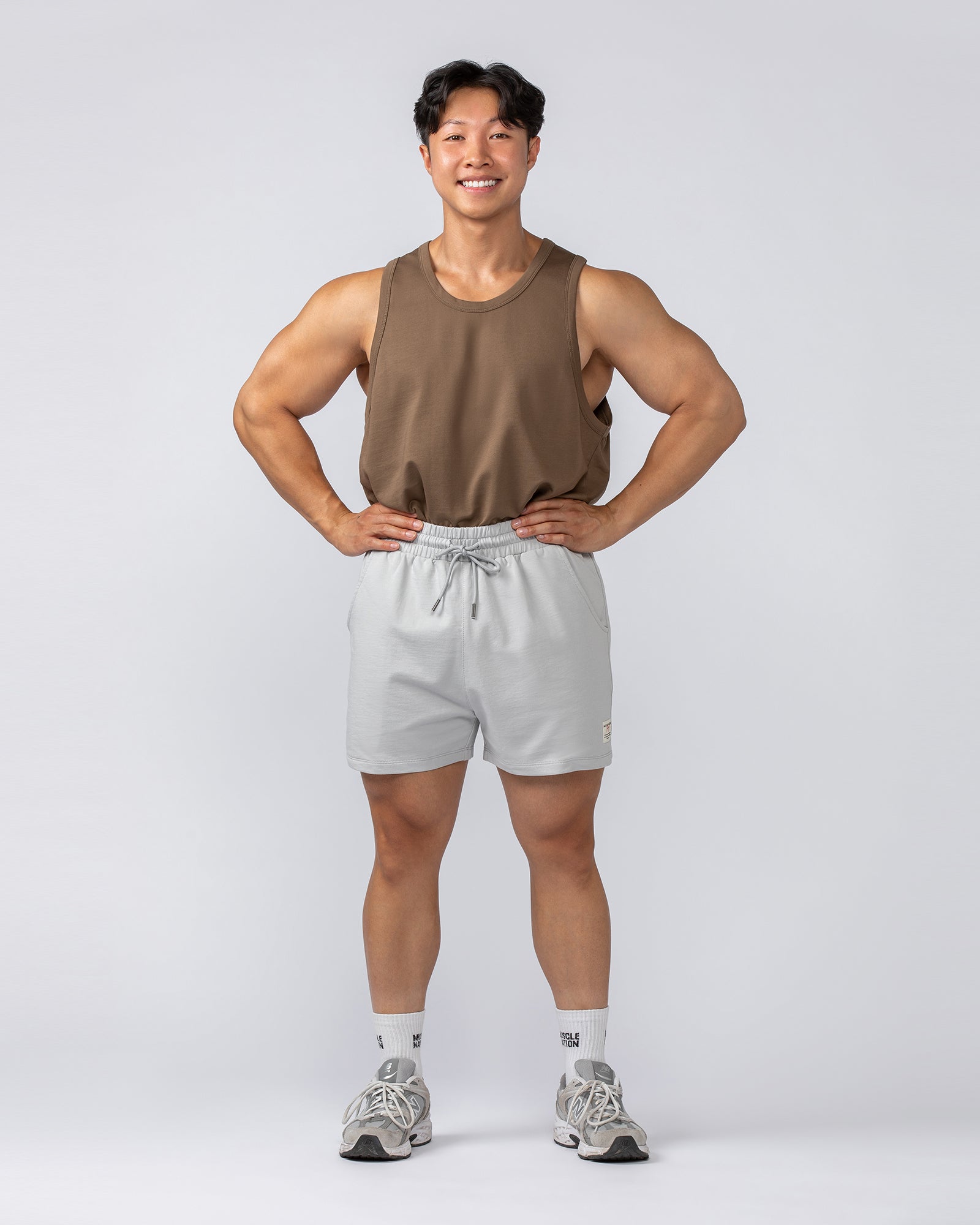 Muscle Nation Tank Tops Lee Lem Loopback Tank - Hazelnut