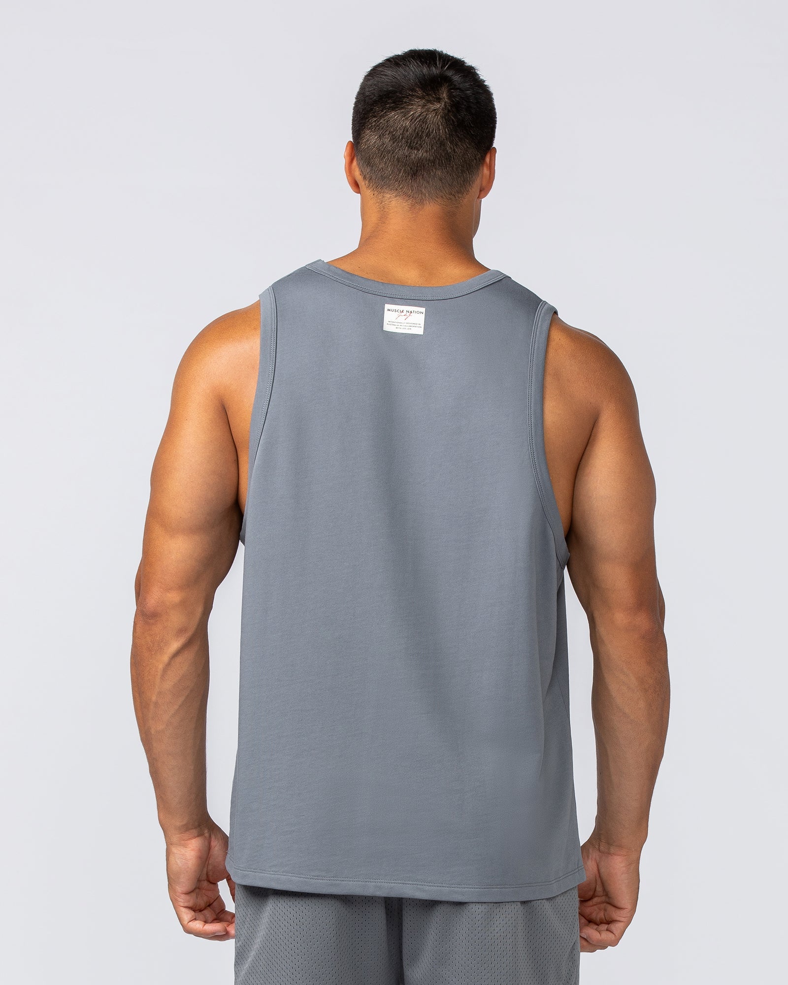 Muscle Nation Tank Tops Lee Lem Loopback Tank - Platinum Grey