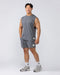 Muscle Nation Tank Tops Lee Lem Short Boxy Waffle Muscle Tank - Platinum Grey