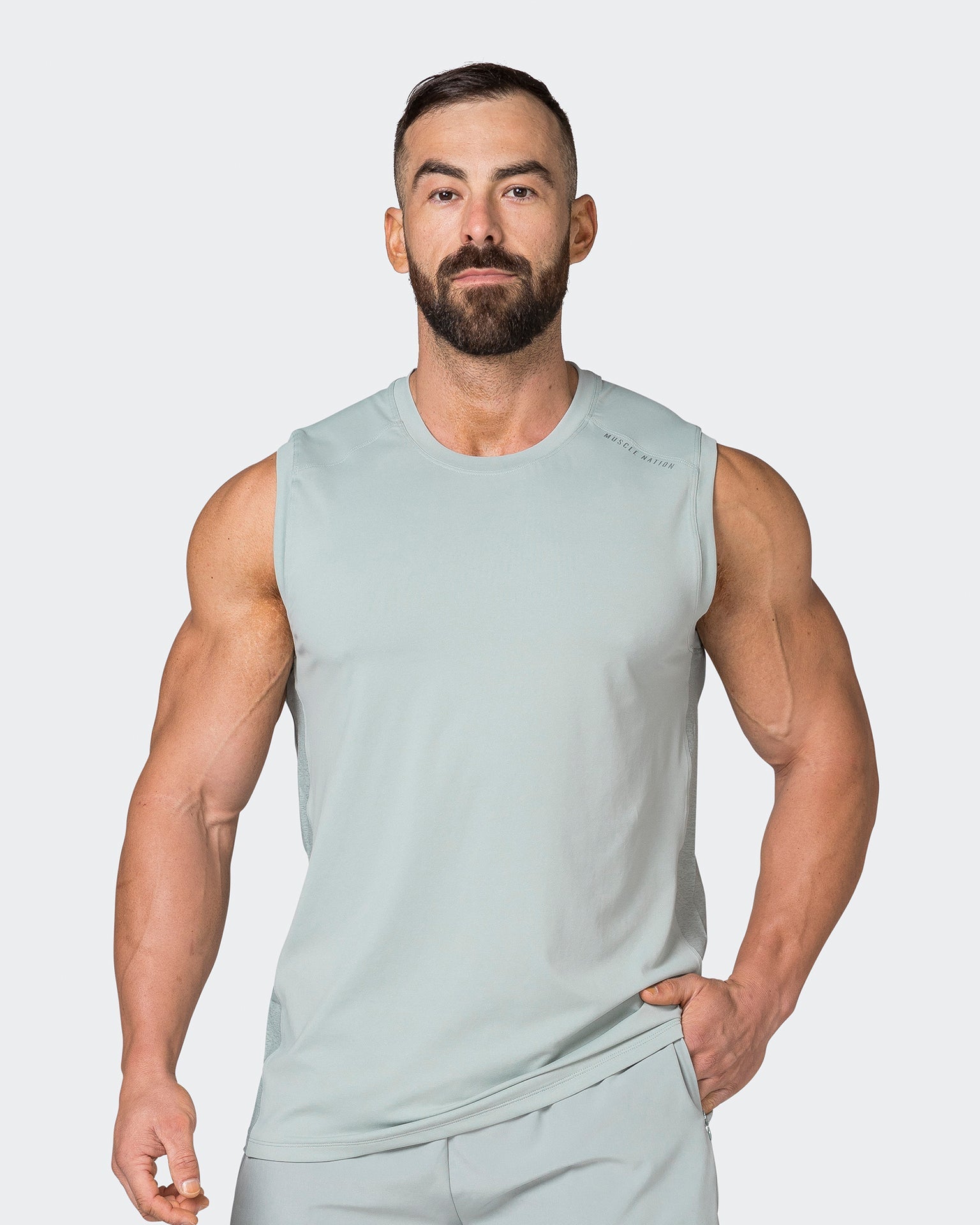 Muscle Nation Tank Tops Reflective Running Tank - Foam