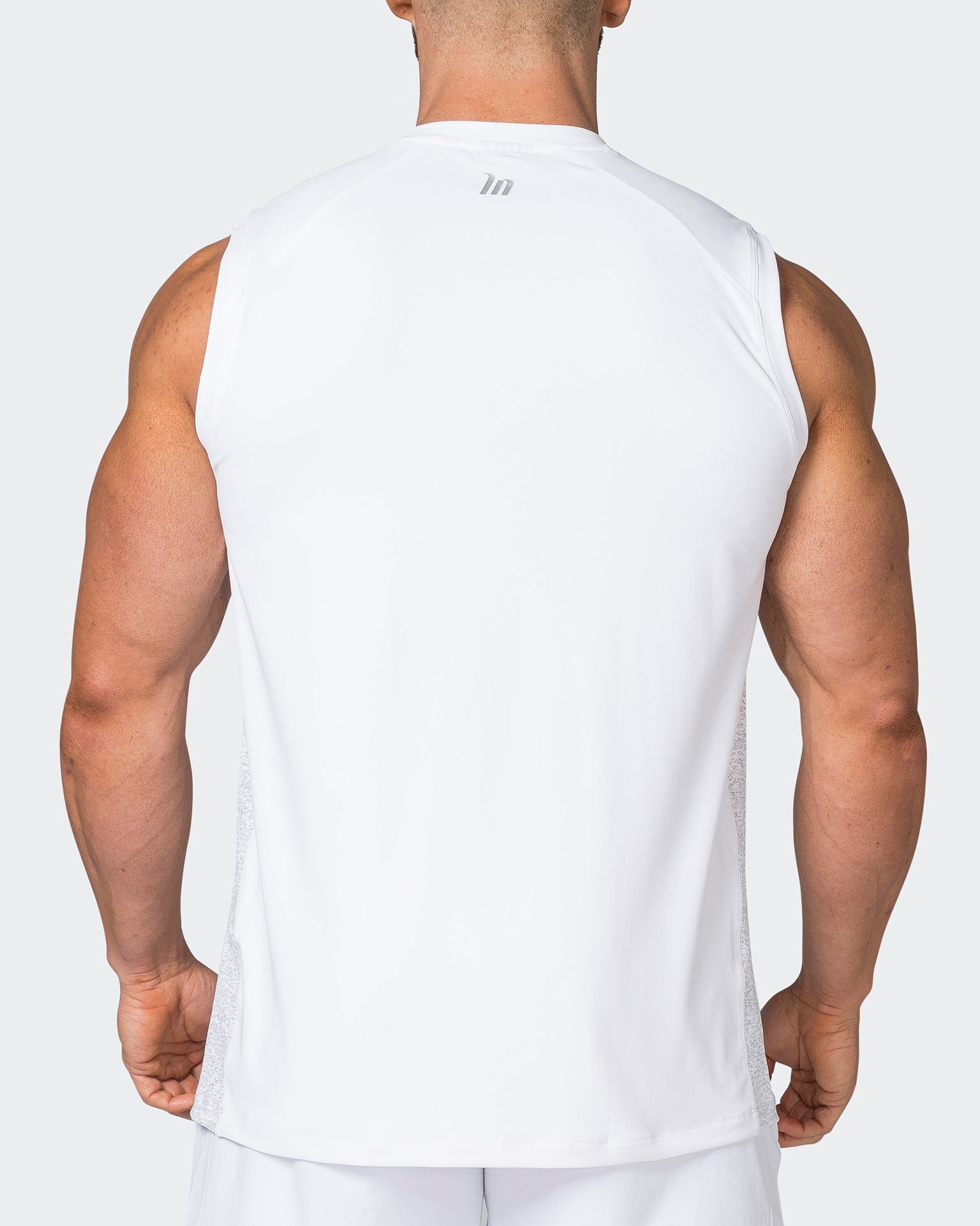 Muscle Nation Tank Tops Reflective Running Tank - White