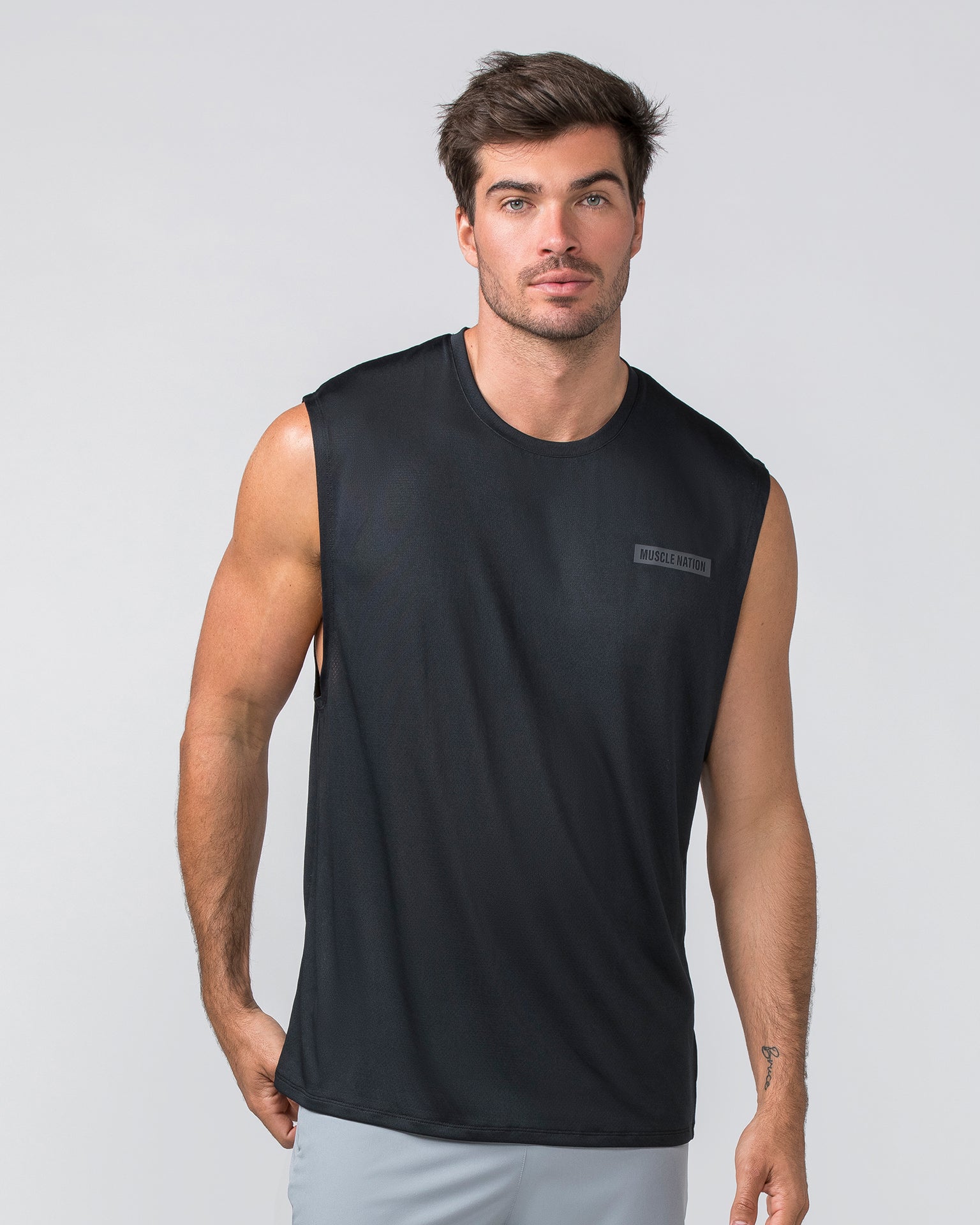 Muscle Nation Tank Tops Relaxed Active Tank - Black
