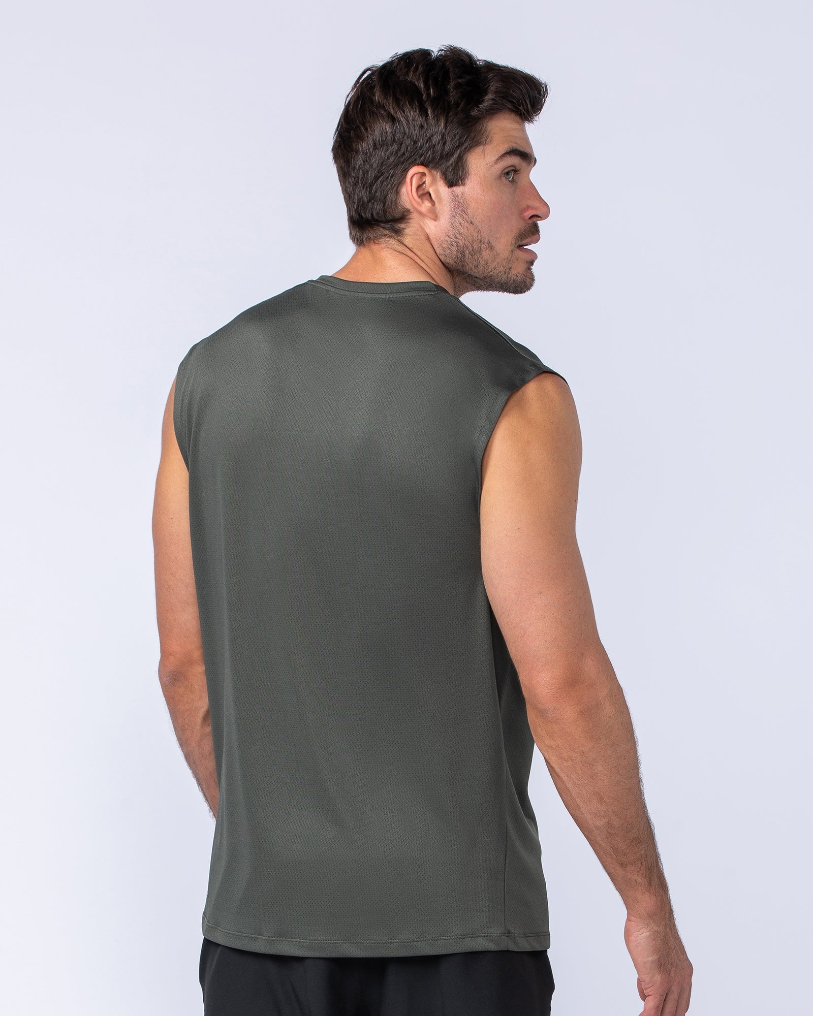 Muscle Nation Tank Tops Relaxed Active Tank - Dark Khaki