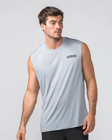 Muscle Nation Tank Tops Relaxed Active Tank - Light Jet Grey