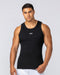Muscle Nation Tank Tops Rib Fitted Training Tank - Black
