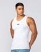 Muscle Nation Tank Tops Rib Fitted Training Tank - White