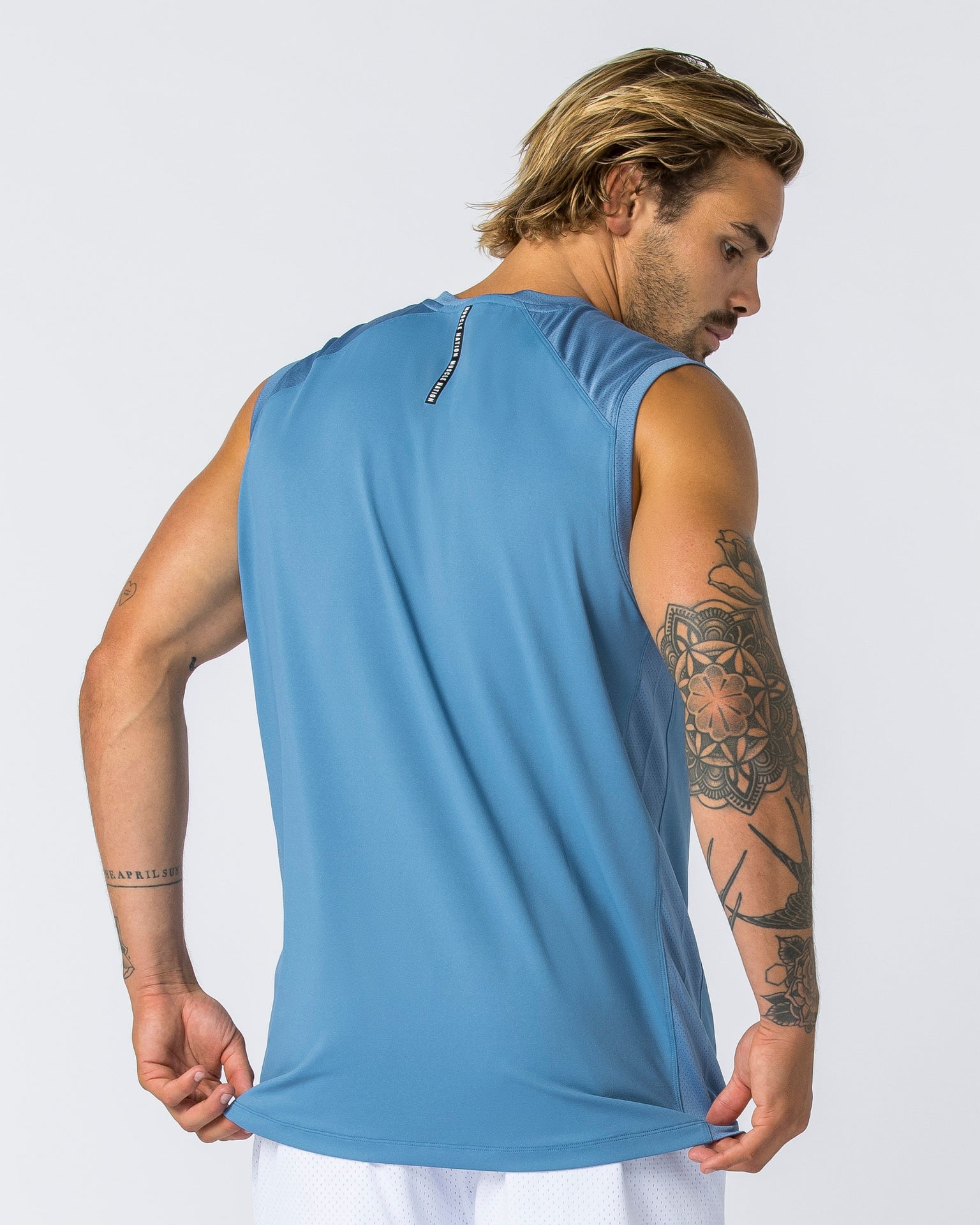 Muscle Nation Tank Tops Ventilation Tank - Elemental Blue