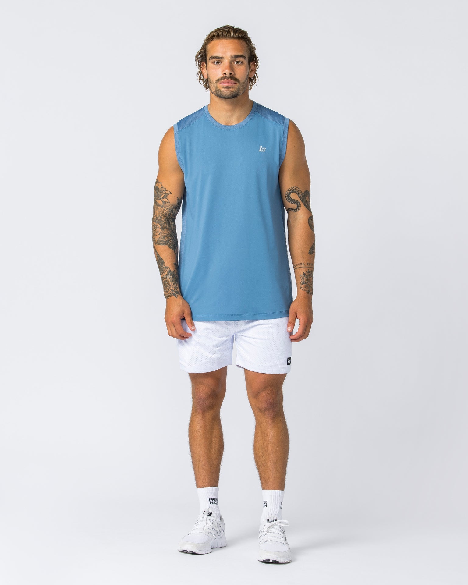 Muscle Nation Tank Tops Ventilation Tank - Elemental Blue