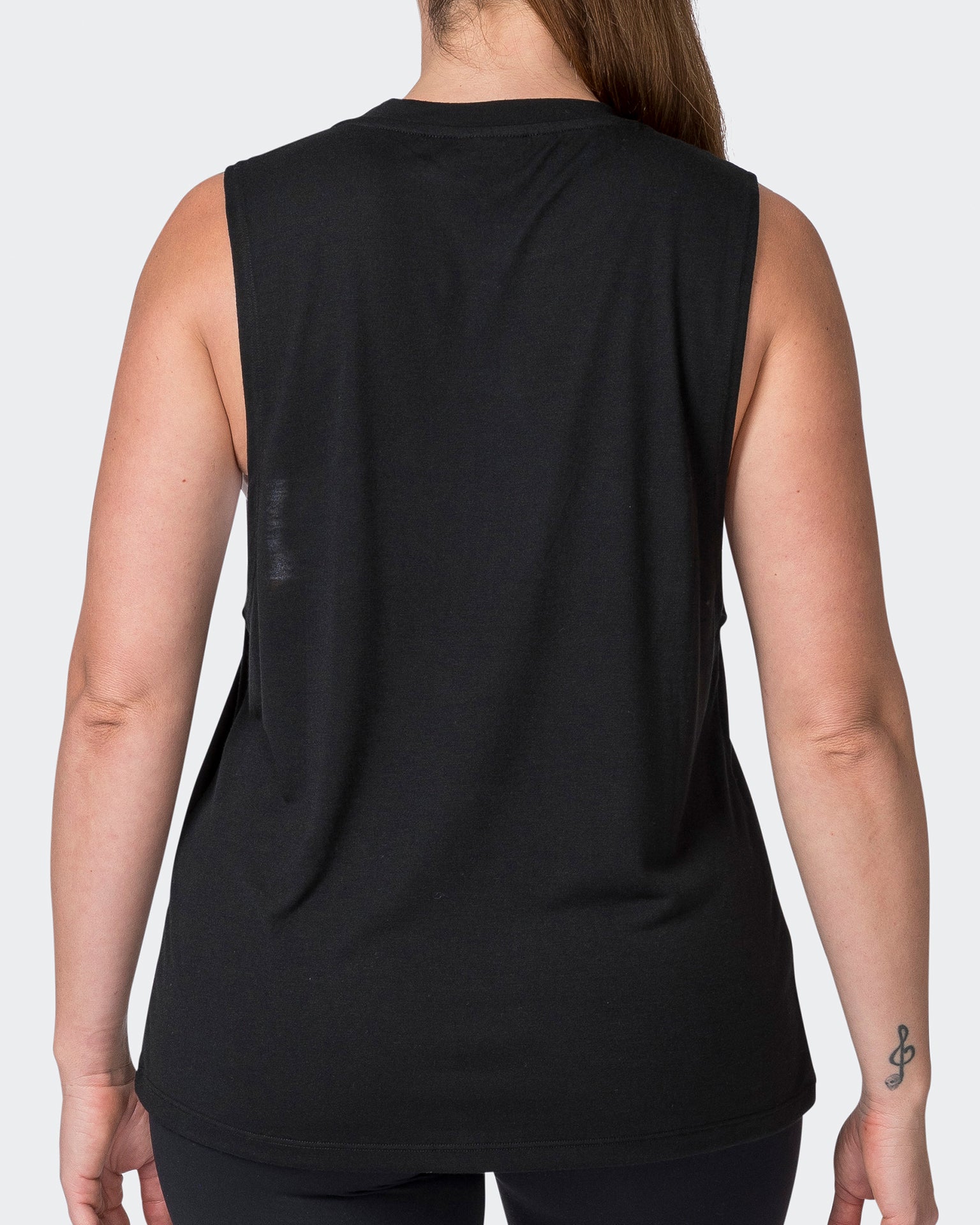 Muscle Nation Tank Tops Worldwide Drop Arm Tank - Black