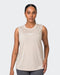 Muscle Nation Tank Tops Worldwide Drop Arm Tank - Bone